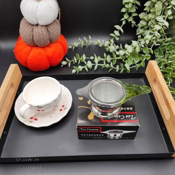 صافی چای پایه دار استیل