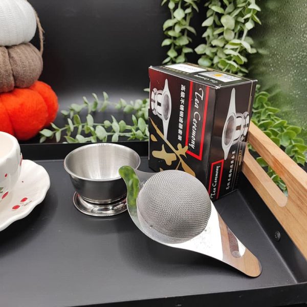 صافی چای پایه دار استیل