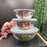 ظرف شیشه ای گرد کاپریس