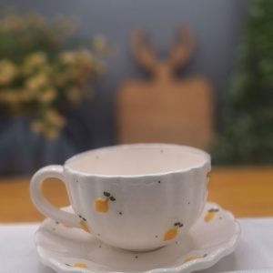 فنجان نعلبکی طرح لیمو