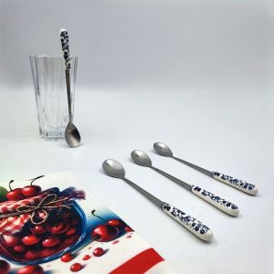 قاشق شربت خوری گل آبی 1