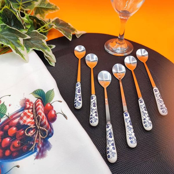 قاشق شربت خوری گل آبی