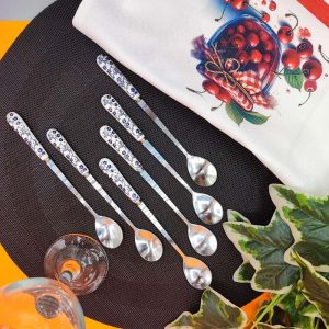 قاشق شربت خوری گل آبی