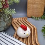 نمکدان سرامیکی تک طرح مرغ نشسته