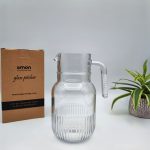 پارچ شیشه ای شیاردار لیمون 1