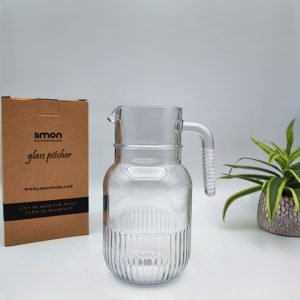 پارچ شیشه ای شیاردار لیمون 1