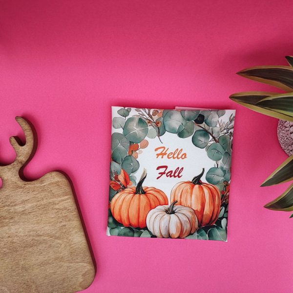 دستمال آشپزخانه طرح کدو-Hello Fall - Image 2