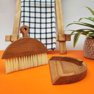 ست مینی جارو خاک انداز چوبی