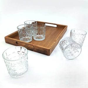 سینی چوبی مستطیل لبه دار