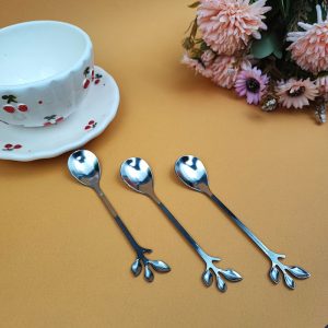 قاشق چای خوری سیلور طرح برگ