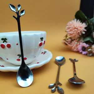 قاشق چای خوری سیلور طرح برگ