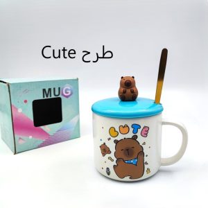 ماگ سرامیکی قاشق دار طرح سمور