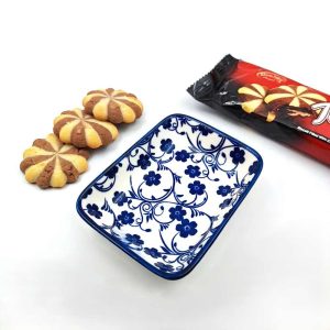 مزه خوری مستطیل گل آبی دنی هوم
