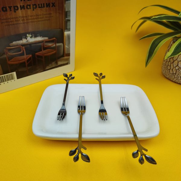 چنگال کیک خوری سیلور طرح برگ - Image 2