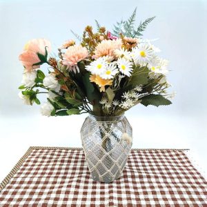 گلدان شیشه مکرومه خمره ای