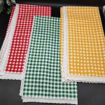 رومیزی پارچه ای شطرنجی 4نفره 6