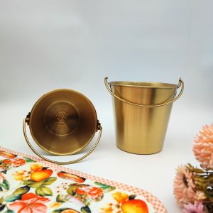 سطل استیل طلایی یخ