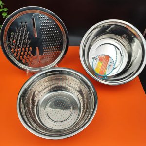 ست آبکش، کاسه و رنده استیل 1