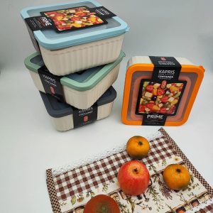 ظرف نگهدارنده مربع پلاستیکی 3سایزی کاپریس
