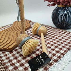 فرچه گرد دسته بلند چوبی