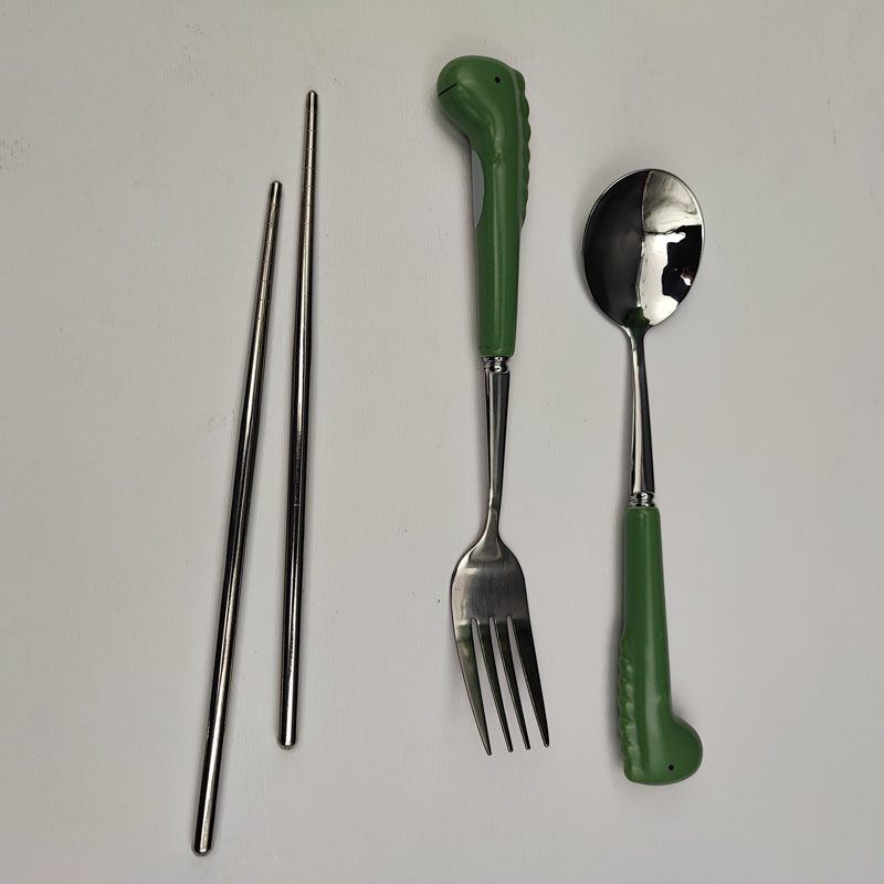 ست قاشق چنگال چاپستیک دار کودک - Image 2