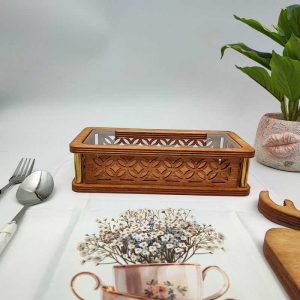 جاقاشق چنگال چوبی نرده طلایی 1