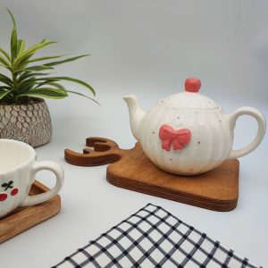 قوری سرامیکی طرح پاپیون 1