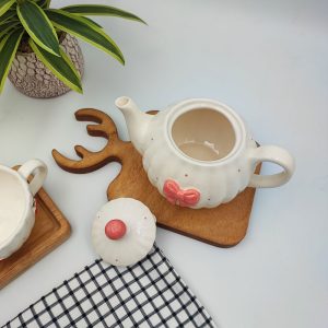 قوری سرامیکی طرح پاپیون