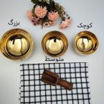 کاسه دوجداره کوچک استیل طلایی 1