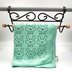 آویز حوله و دستمال چوبی فلزی کابینتی