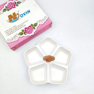 اردوخوری سرامیکی دسته چوبی 5خانه