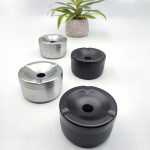 زیرسیگاری استیل درب دار 1