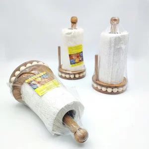 جا دستمال رولی چوبی مهره دار